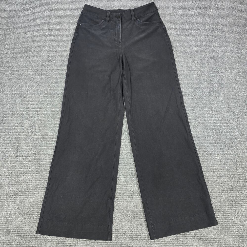 Lululemon City Sleek 5 Pocket Wide Leg Pants Womens 27 Black LW5ENJS